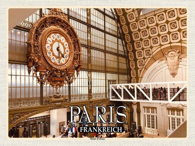 Holzschild 40x30  Paris Frankreich Musée d'Orsay Kunstmuseum zum Aufhängen oder