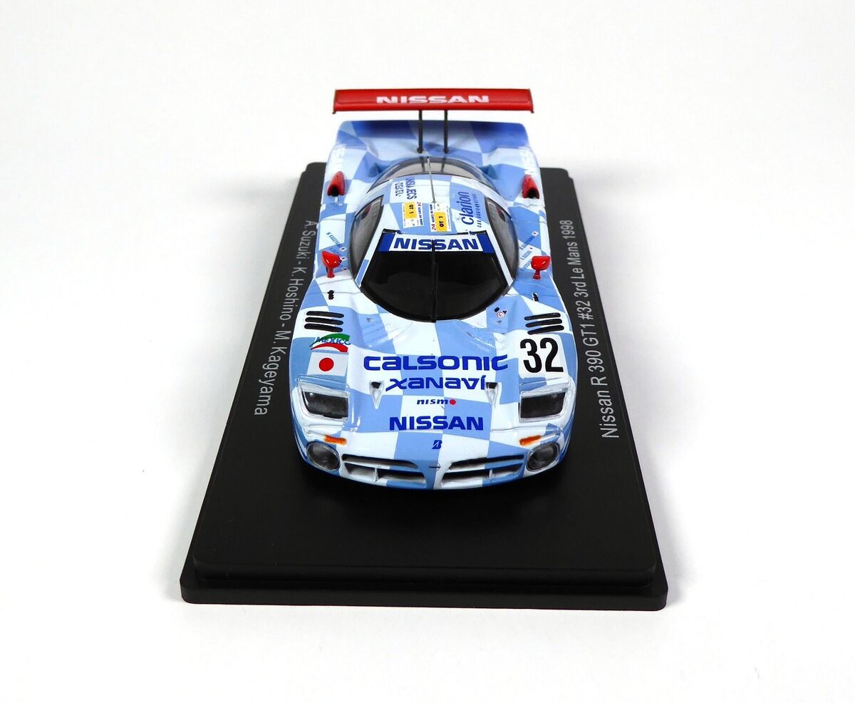 Nissan R390 GT1 24h Le Mans 1998 - 1:43 Spark Hachette Model Nissan R390 GT1 24h Le Mans 1998 - 1:43 Spark Hachette Model