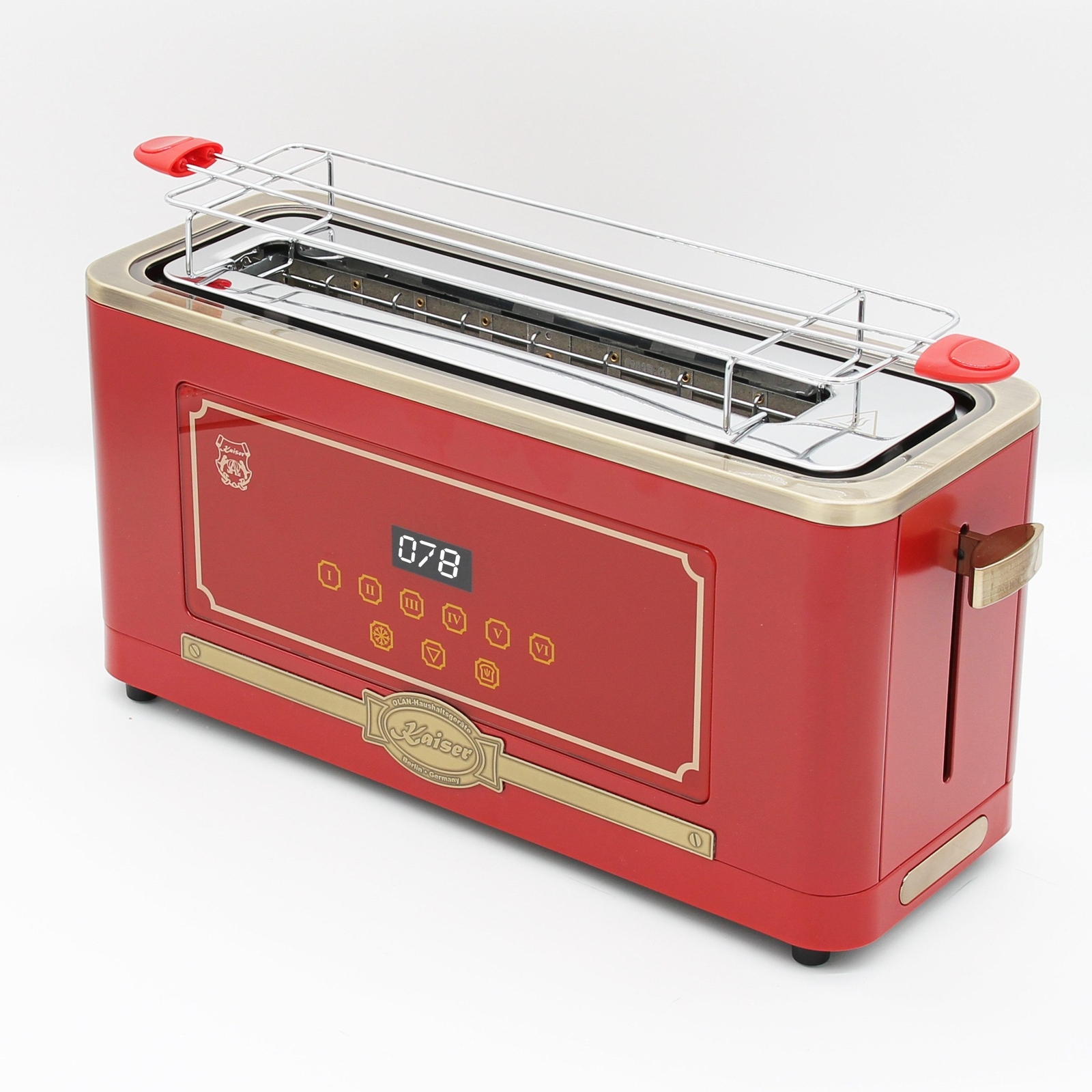Kaiser M 2530 RotEm Retro Mikrowelle 25 FunktionenToaster T4000 RotEm Bordeaux 