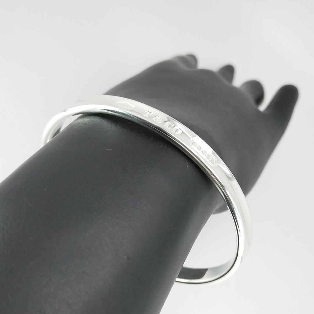 Tiffany & Co.1837 Narrow Bangle Bracelet Sterling Silver 925 No