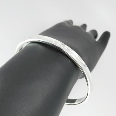 Tiffany & Co.1837 Narrow Bangle Bracelet Sterling Silver 925 No