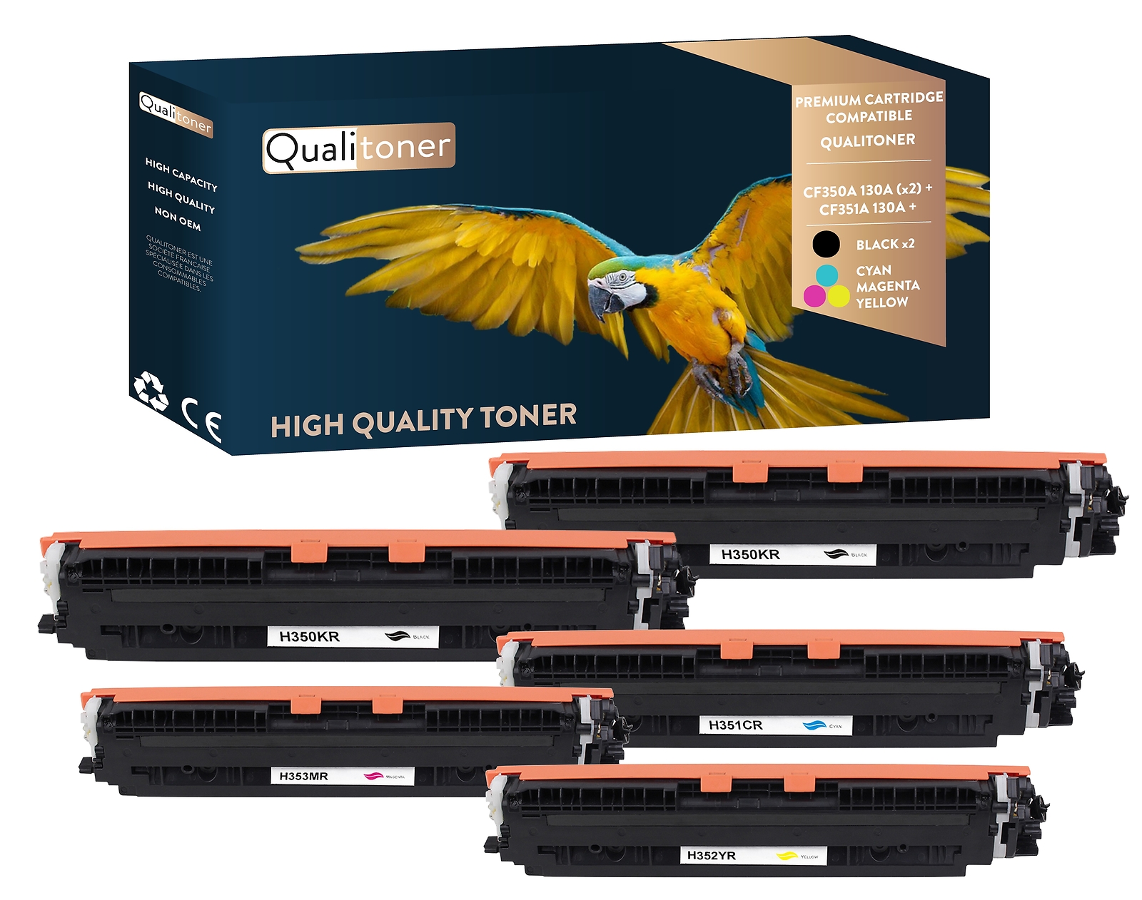 Toners HP 130A compatibles pour imprimer les rapports de télétravail et les dossiers d'école