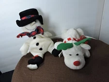 Stuffins Reindeer 1996 and Snowden snowman 1998 very cute