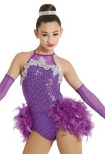 Weissman Dance All I Need Is The Girl Costume Sequin 11917 MC Feathers Pageant