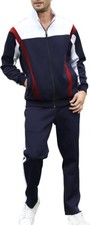 November's Chopin Men's Athletic Workout Navy/White Tracksuit Set Sz S 1985