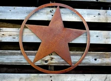 Lone Star with Rust Patina Plasma Wall Art Texas Wall Art / Americana Decor 