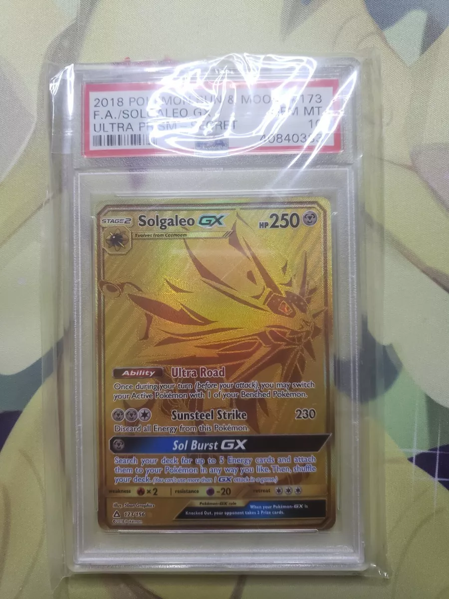 Should I send my Solgaleo GX - 173/156 gold card to get PSA graded? if so  what grade do you think it would be? : r/PokemonTCG