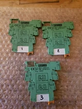 Phoenix Contact-  terminal blocks  with relays.  SEE PICS FOR MODEL AND SIZES !!