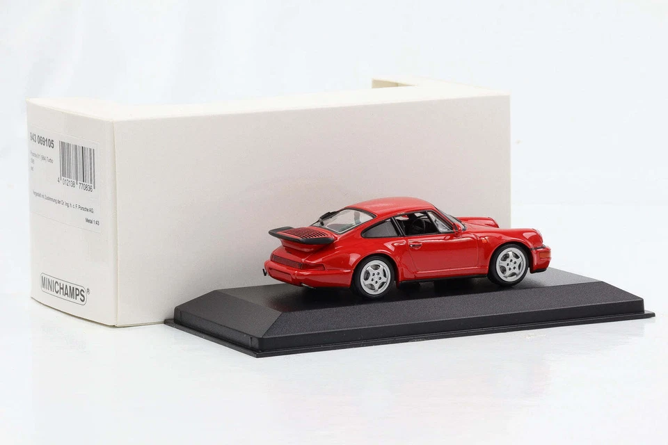 1:43 Porsche 911 964 Turbo 1990 Red Minichamps Limited - Image 2 of 4