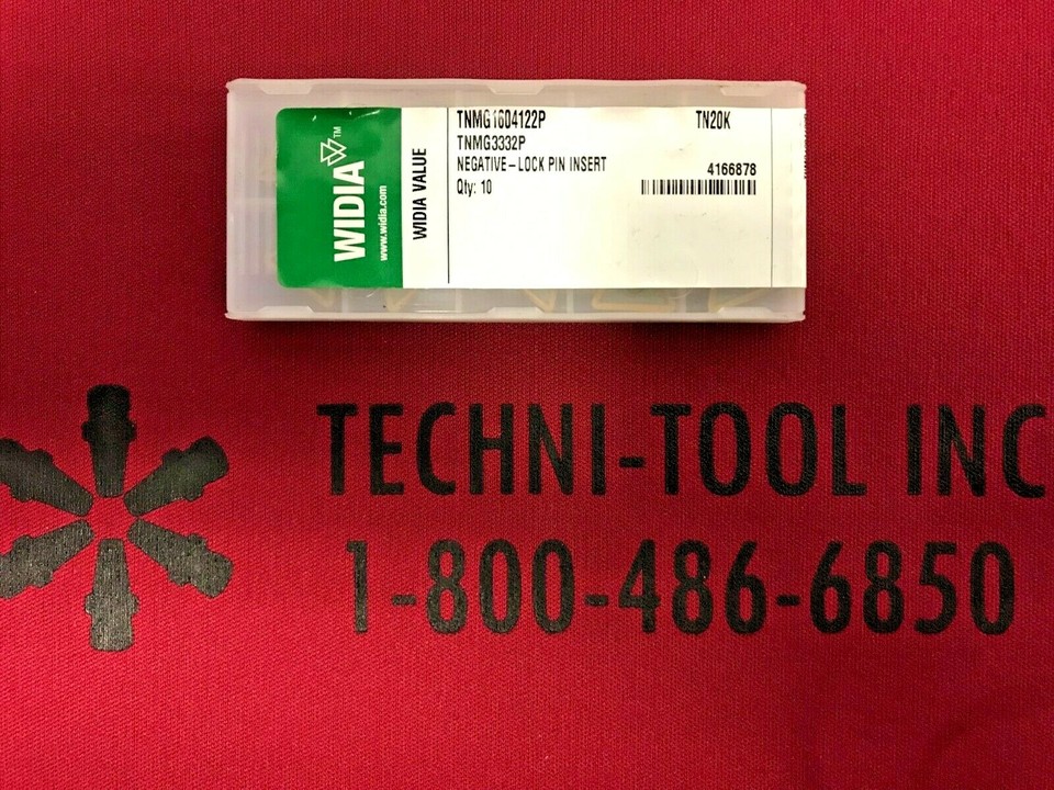 10 Pack TNMG1604122P WIDIA VALUE TN20K Negative Lock Pin Insert 4166878 ...