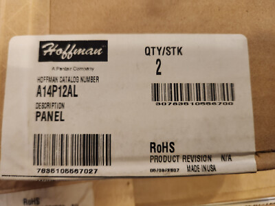 (1 Piece) Hoffman A14P12AL, Panel, Aluminum 12.75'' x 10.88''  (324 x 276) (NOS)