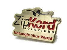 ZipKord Solutions Pin Untangle Your World Gold Tone