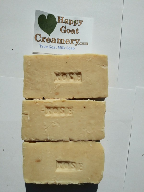 3 BARS ROSE GOAT MILK SOAP HAPPY GOAT CREAMERY RAW MILK CHEAP FREE SHIPPING