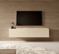 MOBILE PORTA TV BEIGE PER ARREDO SALOTTO SOGGIORNO 140x31,6x30