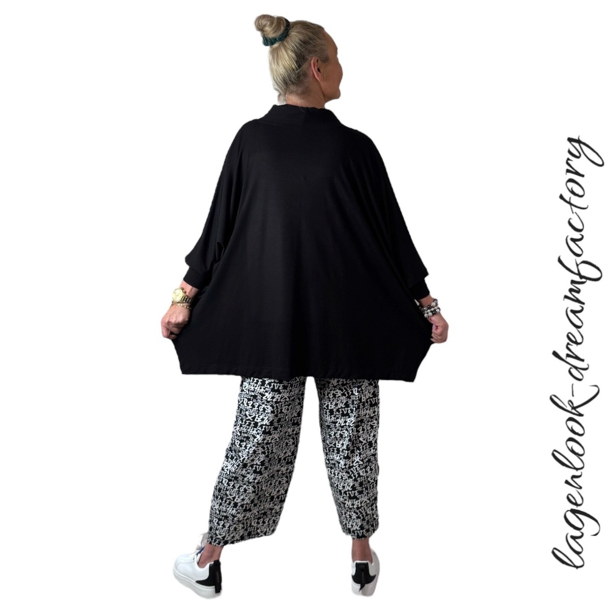 Myo-Lagenlook Big-Kasten Maglione Con " Buchi " Di Banda Maglia 44 46 - Foto 7