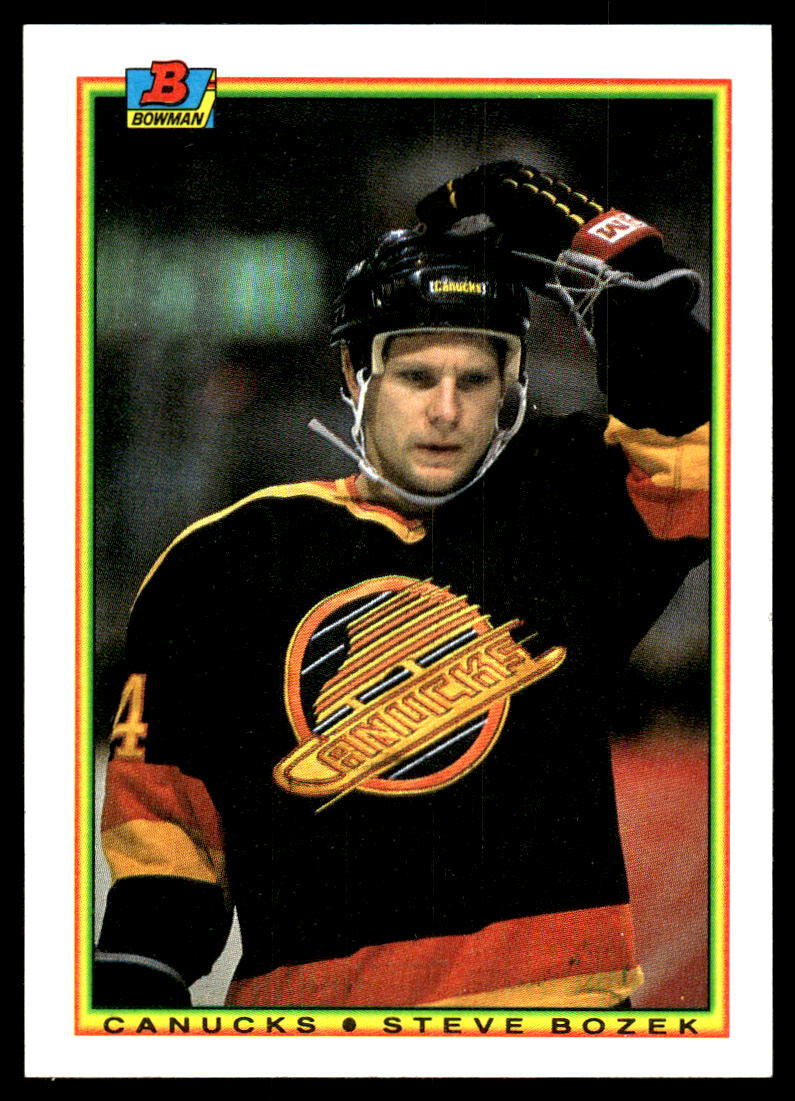 1990-91 Bowman #64 Steve Bozek Vancouver Canucks Hockey Card