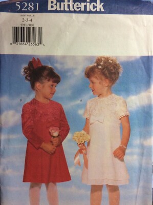 BUTTERICK #5281 CHILD'S DRESS- SIZE 2, 3, 4