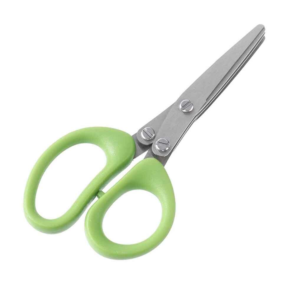3-Layer Stainless Steel Herb Scissors for Time-Saving Kitchen Prep-image