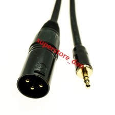 XLR 3-Pin Male to 3.5mm 1/8" Stereo Plug Shielded Microphone Mic Cable Golden