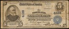 1902 National Currency Note Portland ME Charter 4128 $5 Bill Blue Seal