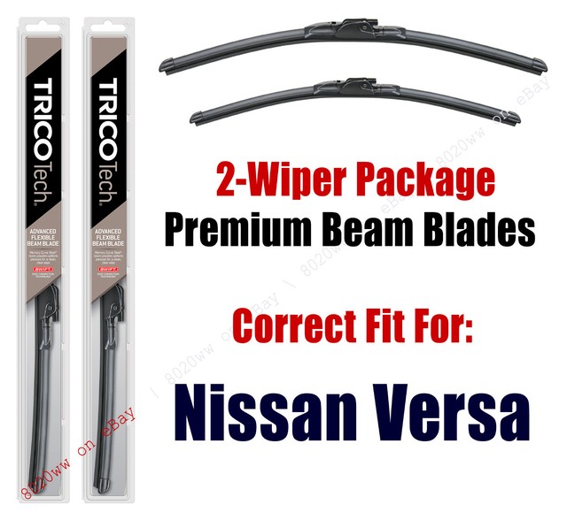 Wipers 2Pack Premium Beam Wiper Blades fits 2013+ Nissan Versa 19240