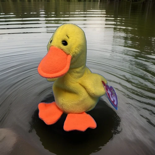 Ty Beanie Baby Quackers the Yellow Duck Vintage 1993 6" Plush Stuffed Animal Toy