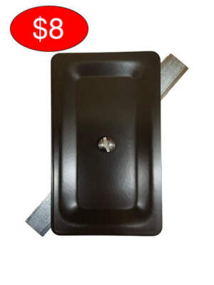 3''x5'' Stamped Rectangular Dark Bronze Steel Hand Hole Cover - Value