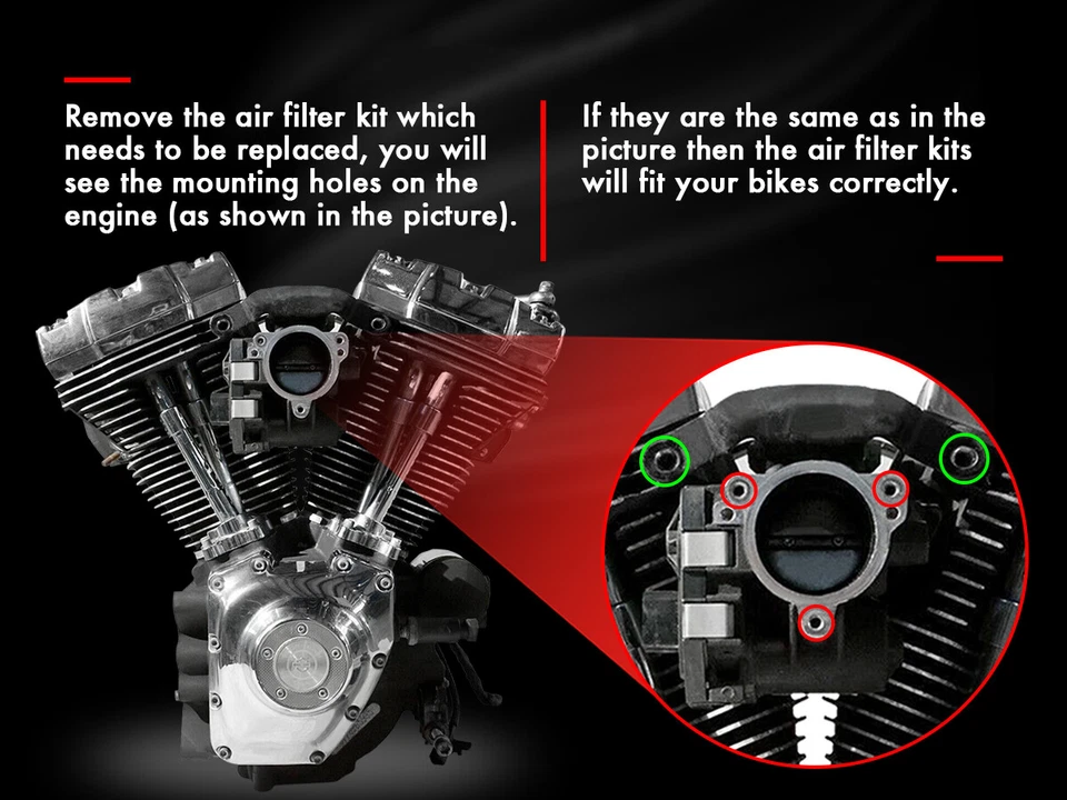 Chrome Cone Air intake Filter for Harley Twin Cam Touring 2008-2016 & Softail Foto 4 de 4