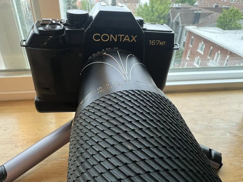 Contax 167 MT 35mm SLR Camera w/Tokina 28-200mm 1:35-53 Lens & P5 Winder