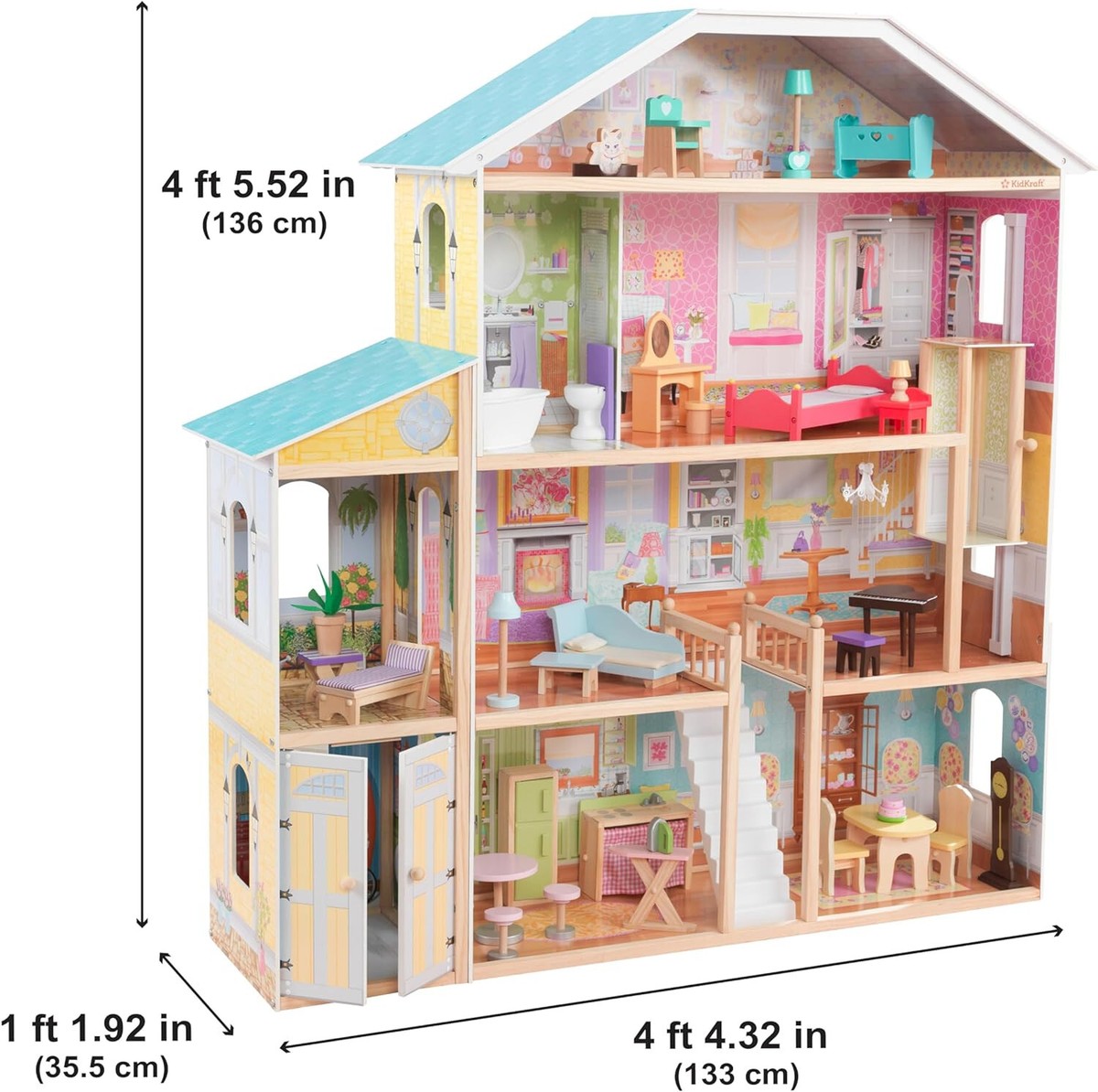 ◯kek Amazon.com: KidKraft Majestic Mansion Wooden Dollhouse with