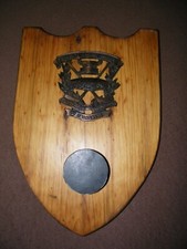 VINTAGE 1954-55 TORONTO HOCKEY LEAGUE CHAMPIONS TROPHY PLAQUE & PUCK, DELASALLE