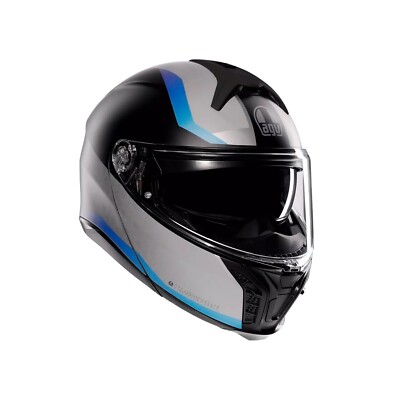 AGV Tour Modular Stray Flip Front Motorcycle Helmet Black/Grey/Blue  UK