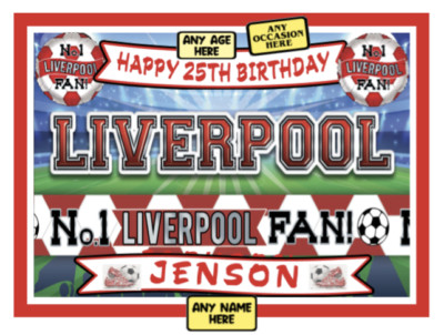 LIVERPOOLS ESSBARER GLASUR TORTENAUFLEGER PERSONALISIEREN GRÖSSEN BIS ZU 8 X 11'' ZOLL