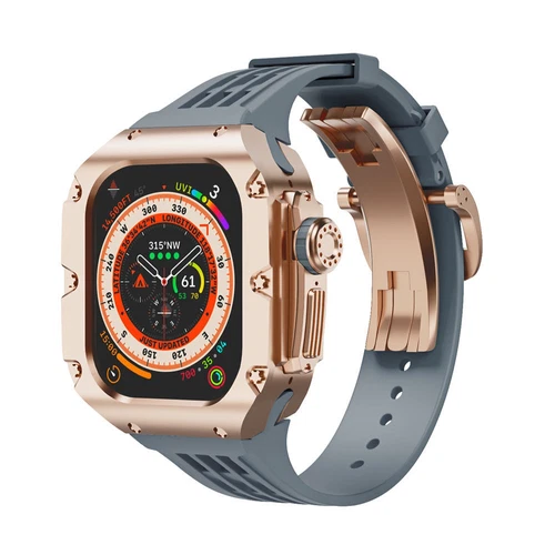 Titanium Alloy Case+Silicone Strap MOD KIT For Apple Watch Ultra /Ultra 2 3 49mm - Picture 25 of 44