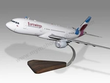 Airbus A330-200 Eurowings Desk Wood Airplane New Model Small Scale 1/200