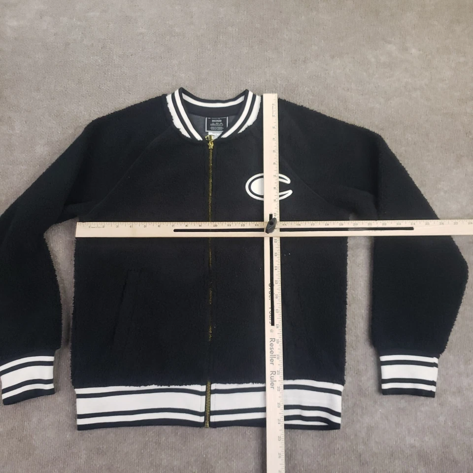 Champion Life Full Zip Fleece Jacket Womens Medium Black Sherpa Varsity Bomber - Image 2 of 4