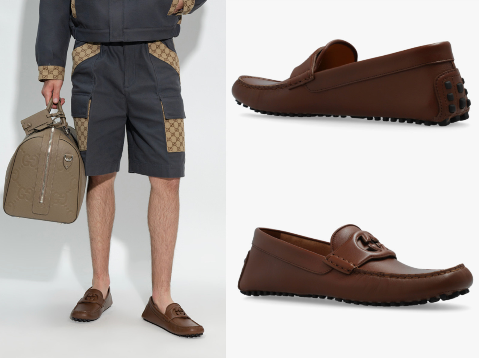 Gucci Loafers Moccasins Shoes GG Interlocking G Driver Slippers Sneakers 40