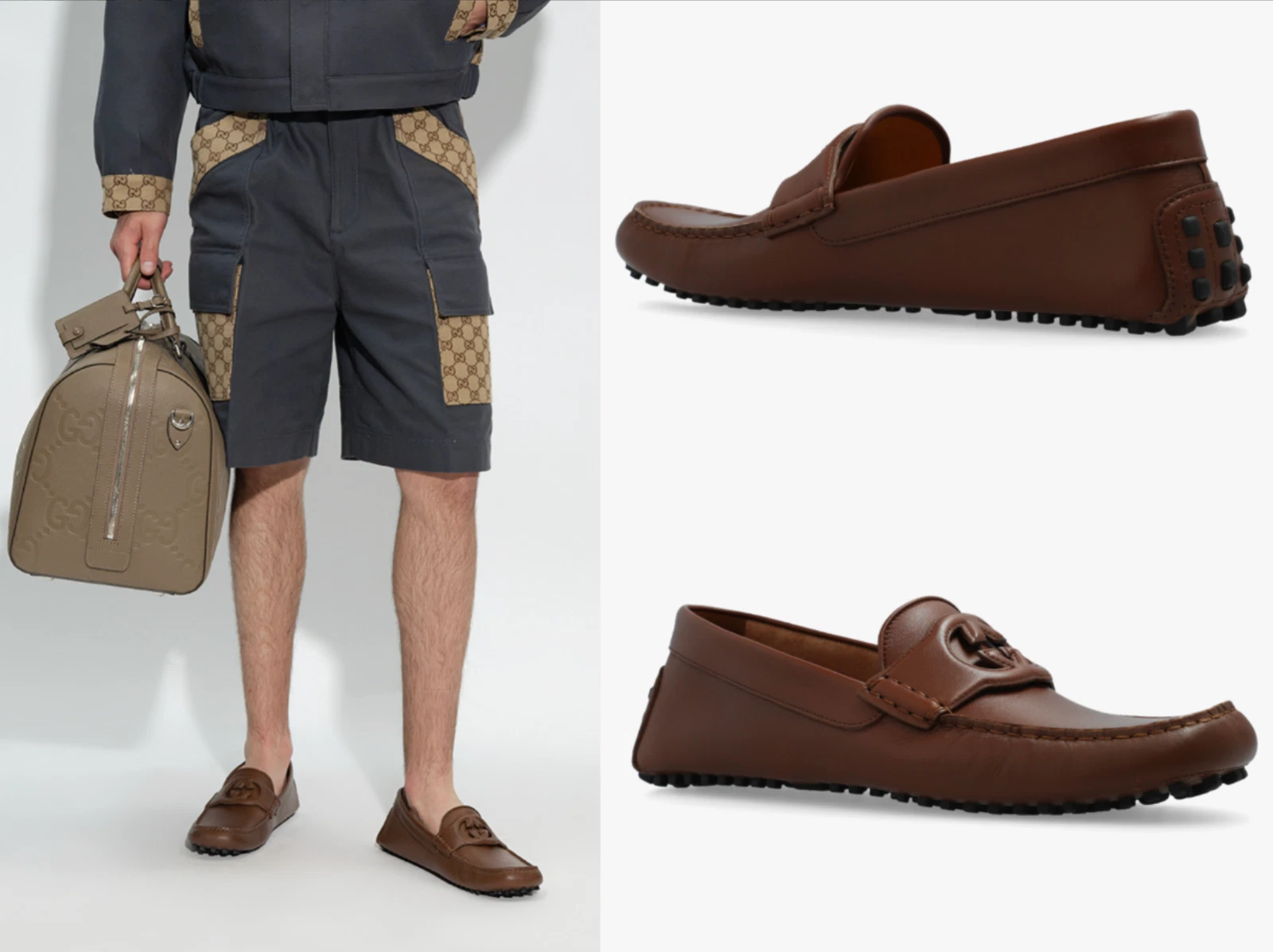 Gucci Mocassins Mocassins Chaussures GG Interlocking G Driver Pantoufles Baskets 40