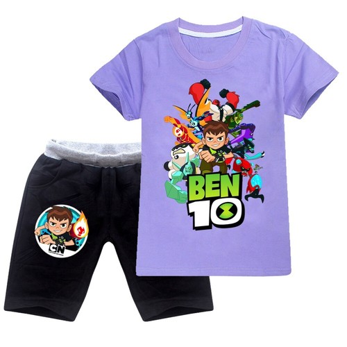 ben 10 game Kids girls Tracksuits Summer Tshirt+Short Pants Suit Sport Pajamas - Picture 28 of 38