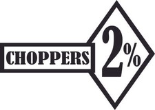 Aufkleber 2% Choppers Slogan Bike Cafe Racer Biker Bobber Chopper Shovel Sticker
