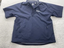 Cutter & Buck Mens Jacket LPGA Champion Short Sleeve Medium Water Resistant Blue