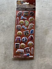 Emoji Puffy Sticker 1 Sheet Scrapbook Party Favor Gift Decorative 24 Stickers