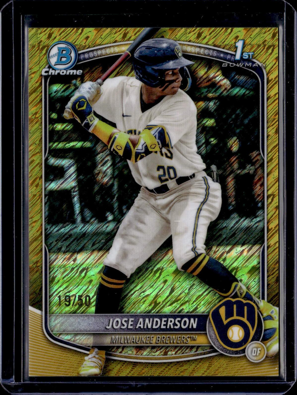 2025 Bowman Chrome #BCP-193 Jose Anderson Prospects Gold Shimmer #/50