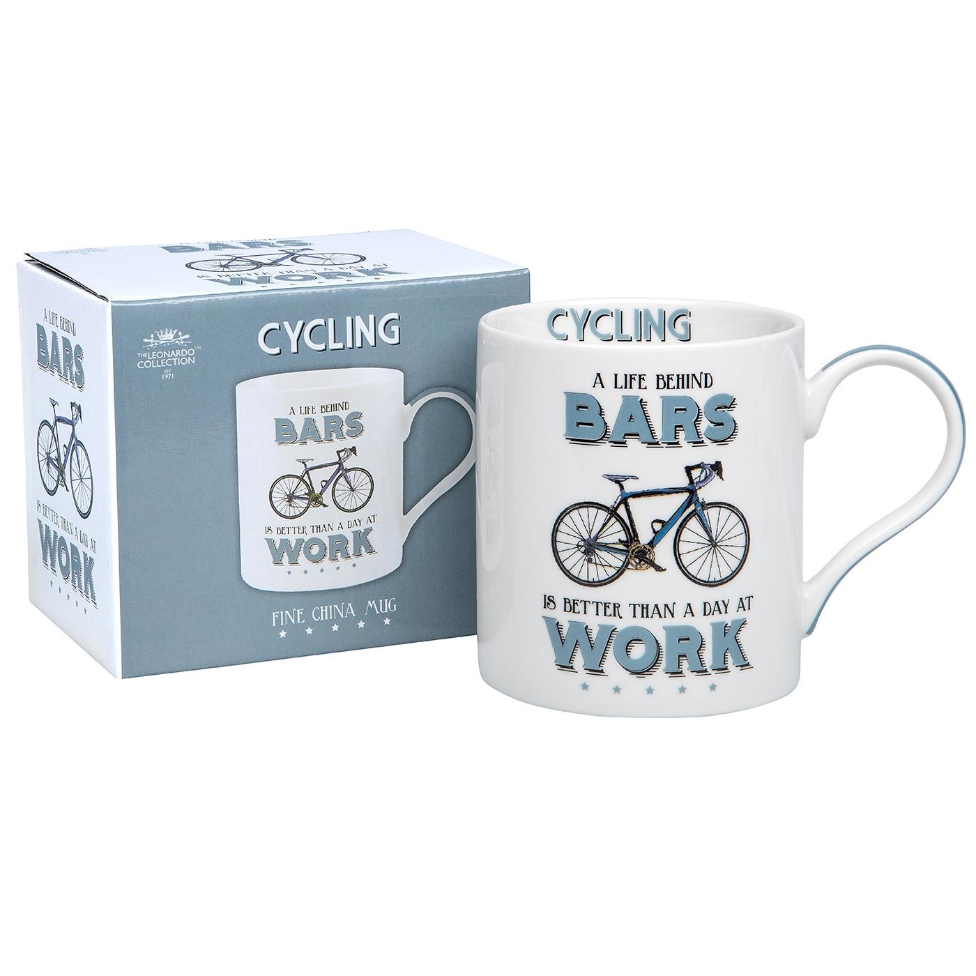 Lesser & Pavey Cycling Fine China Mug Boxed Gift
