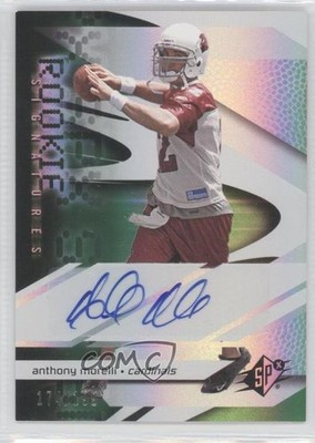 2008 SPx Signatures Green 174/199 Anthony Morelli #193 Rookie Auto RC 0f3