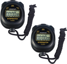 2 Pack Digital Stopwatch Timer with On/Off Countdown, AAA Battery Included, Larg