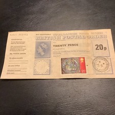 British Postal Order 20p 1971  Farnham 2ad Class Stamp Scarce