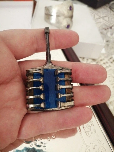  David Andersen Norway Norwegen silber 925 Anhänger Rendant Tor Emaille Enamel  - Bild 2 von 4