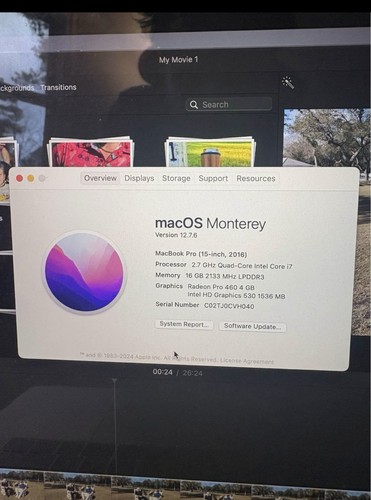 2016 15 inch Apple MacBook Pro Retina 2.7GHz Intel i7 16GB RAM 500GB SSD - Picture 8 of 8