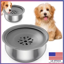 4L Stainless Steel Dog Water Bowl,No Spill Travel Feeder Dispenser for Dogs Cats
